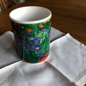 Garden at Home Irises Van Gogh Multi Colored Porcelain Mug Cup